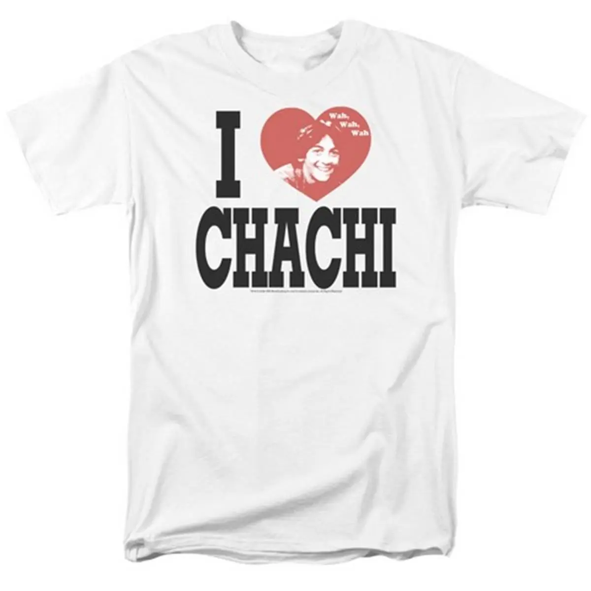 Women's Happy Days Tee with "I Heart Chachi" Graphic Print, Short-Sleeve Basic Top in 100% Preshrunk Cotton, Tops, Adult Size L