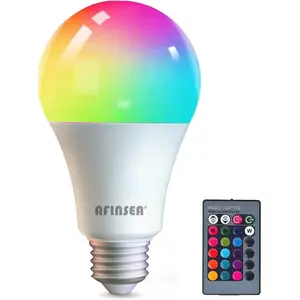 Color Changing Light Bulbs,9W RGB LED Light Bulbs,40W Equivalent A19 E27/E26 Warm White 6500K,16 Color Multicolor Light Bulb Dimmable Light for Home,Party,Bedroom,Outdoor(1Pack)