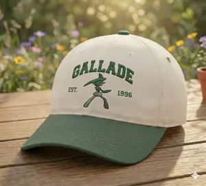 GALLADE Custom Poke Anime Embroidered Vintage Hat Personalized Character Baseball Cap 100% Cotton Adjustable Strap Durable Embroidery Unisex Gift for Her & Him