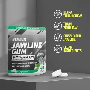 GYMGUM Jawline Gum – 15x Harder Chew | Ultra Tough Jaw Training Gum