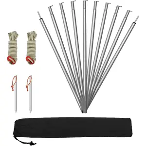 Tarp Poles Adjustable Canopy Pole,Portable Camping Accessories 75in Heavy Duty Poles Thicker Tent Pole with a Diameter of 0.78in Rods for Camping Tarps,Awnings, Shelters, Hiking,Backpacking