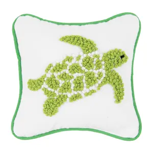 8" x 8" Green Turtle Pillow by Valerie 8" x 8" Green Turtle Pillow by Valerie