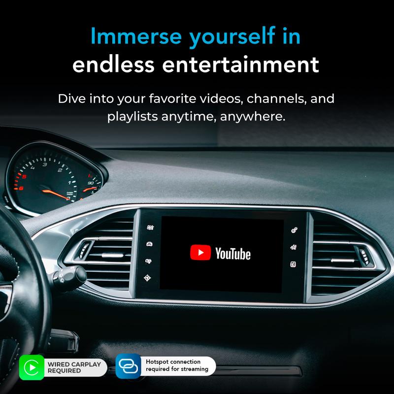 AutoSky AI Box Lite Plus 2024 - Streaming Netflix and Youtube to your car! Wireless CarPlay and Android Auto apple carplay wireless  carplay