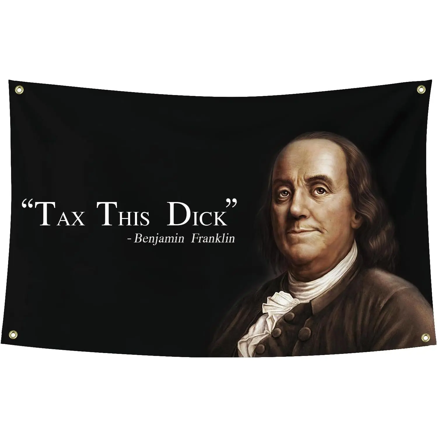 Benjamin Franklin Tax This Dick Funny Flag, Durable Wall Decor Flag with Bass, Perfect for College Dorm, Room and Man Cave Decor summerwins