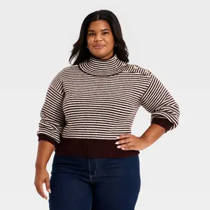 Women's Long Sleeve Mock Turtleneck Button Pullover Sweater - Universal Thread