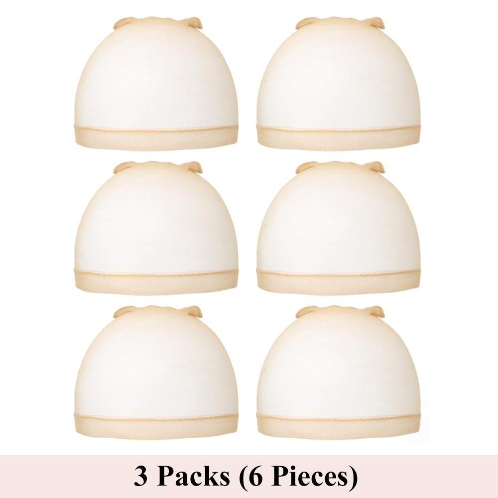 MYLOCKME Hair 1pack with 2pcs HD Wig Caps High Quality Transparent HD Hair Nets Weave Nylon Stretchy Lace Front Wig Cap for Women Men Light Brown