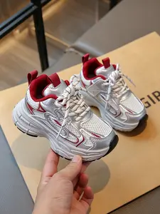 Fashion Retro Kids Daddy Shoes, Hollow Mesh Breathable, Boys Girls Sneakers, Wear Resistant, Anti Collision, Flexible Sole, Casual Athletic Footwear