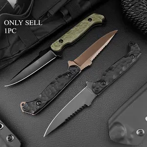 New High-Hardness Fixed-Blade Knife (with Sheath) 7Cr13Mov Blade, Nylon Fiber Handle—Jungle Outdoor Camping Survival Knife, Outdoor EDC, Everyday Carry, Hiking, Exploration, Multi-Purpose Fishing Tool, Outdoor Survival Gear