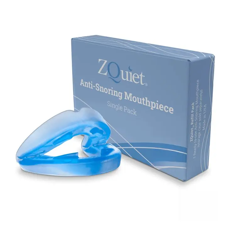 ZQuiet Anti-Snoring Mouthpiece Firm Size 1 or 2 | Extra-Strong Hinge for Teeth Clenching and Grinding | Snug Fit Sleep Solution