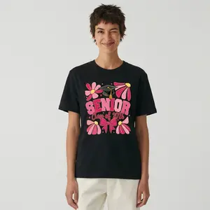 Carpesun Comfort Colors Senior 2026 Shirt Class Of 2026 Graduation Tee Senior Year Graphic T Shirt Coquette Pink Floral Graduation Tee Cute Graduate Gift Shirt For Girls Fast US Shipping