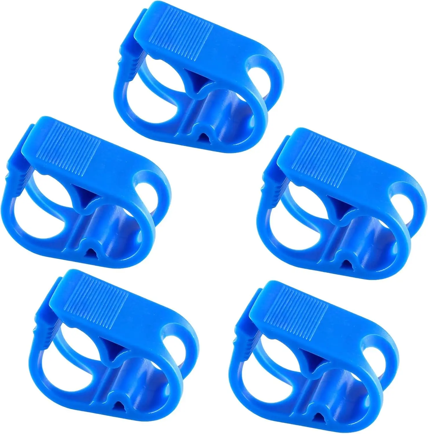 5 Pcs Tubing Clamp, 1/4"-1/2" O.D. Adjustable Blue Hose Clamp