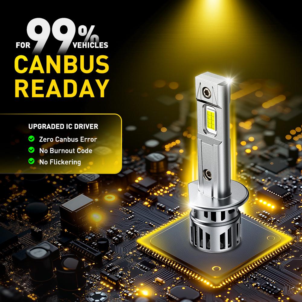 AUXITO 2026 Upgraded H1 Bulbs, 800% Brightness 6500K Cool White, 1:1 Mini Size, IP68 Waterproof Flicker-Free Automotive H1 H1LL Fog Light Bulbs, Plug and Play No Adapter Needed, Pack of 2 AUXITO 2026 Upgraded H1 Bulbs, 800% Brightness 6500K Cool White, 1:1 Mini Size, IP68 Waterproof Flicker-Free Automotive H1 H1LL Fog Light Bulbs, Plug and Play No Adapter Needed, Pack of 2