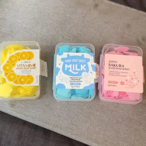 Portable Soap Sheets Disposable Hand Wash Paper Gentle Cleansing Moisturize Skin Quick Dissolve Soap for Travel Camping & Outdoor