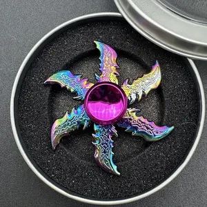 Cool Finger Gyroscope Fidget Spinner Alloy Stress Relief Toy, Durable New Edc Toy, Perfect Gift for Birthday, Christmas & Halloween