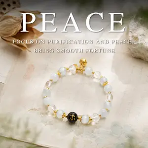 LUMAWU 2026 Golden Pixiu Bracelet Ethnic Style Jewelry | Water Element & Flowing Prosperity Gem