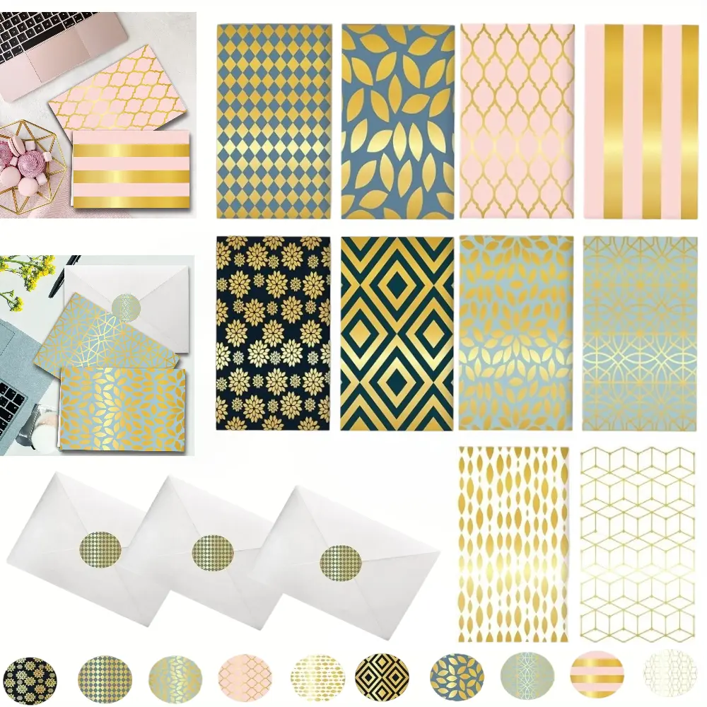 [Summervibes] 50Pcs/Set Blank Cards and Envelopes,Assorted Greeting Cards for All Occasions,4x6 inch Blank Note Cards with Envelopes and Matching Stickers,Father's Day Gift,DIY Hand Tools Kits