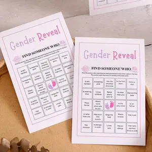 Gender Reveal Bingo Card, 5/10/ Gender Reveal Party Game Card, Party Activity Creative Supplies, Gift Packaging Supplies, Fun Party Cards