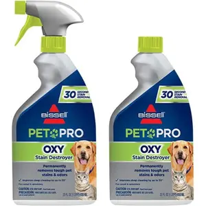 Bissell PET PRO OXY Stain Destroyer for Carpet and Upholstery, 22 oz, 2 pack, 17739