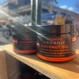 Organic coconut oil, hydrating hair pomade