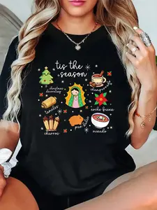 100% cotton Tis The Season Mexican Christmas Feliz Navidad Xmas Mexican fall clothes for women Short Jackets