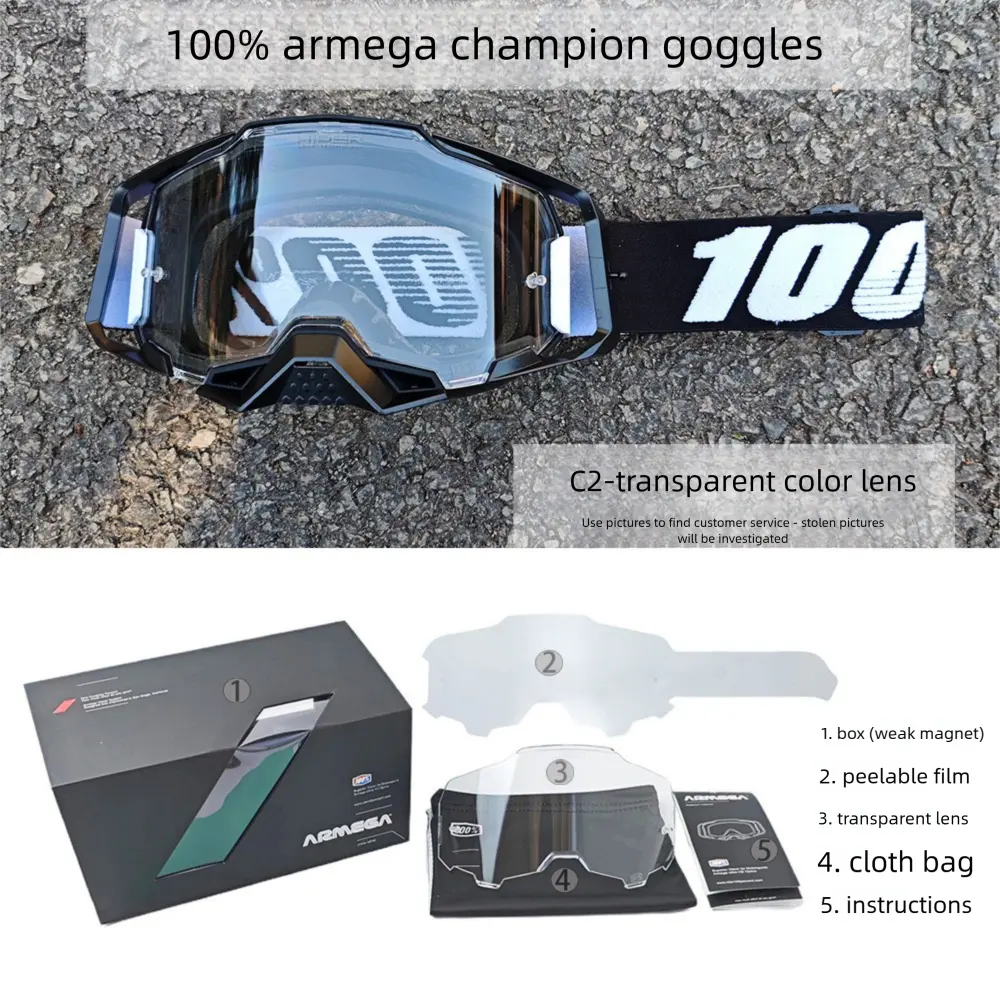 100% Armega Champion Series Goggles – Pro MX Racing Goggles with Shockproof Frame & UV Protection 100% Armega Champion Series Goggles – Pro MX Racing Goggles with Shockproof Frame & UV Protection