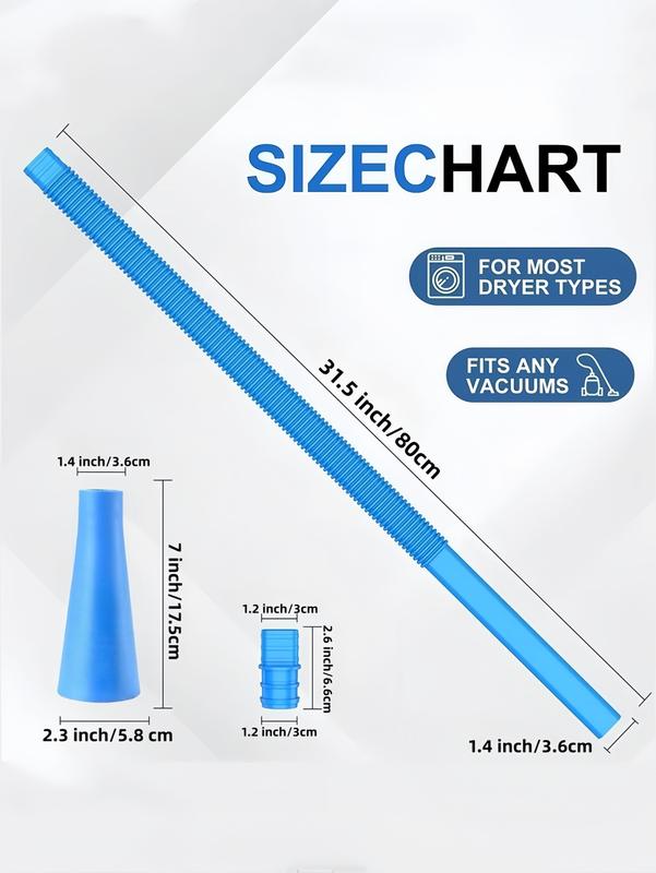 LMMAKE Dryer Vent Cleaner Kit with Universal Connector for All Vacuum Cleaners and Hose Attachments - Flexible Suction Settings & Safety Solution