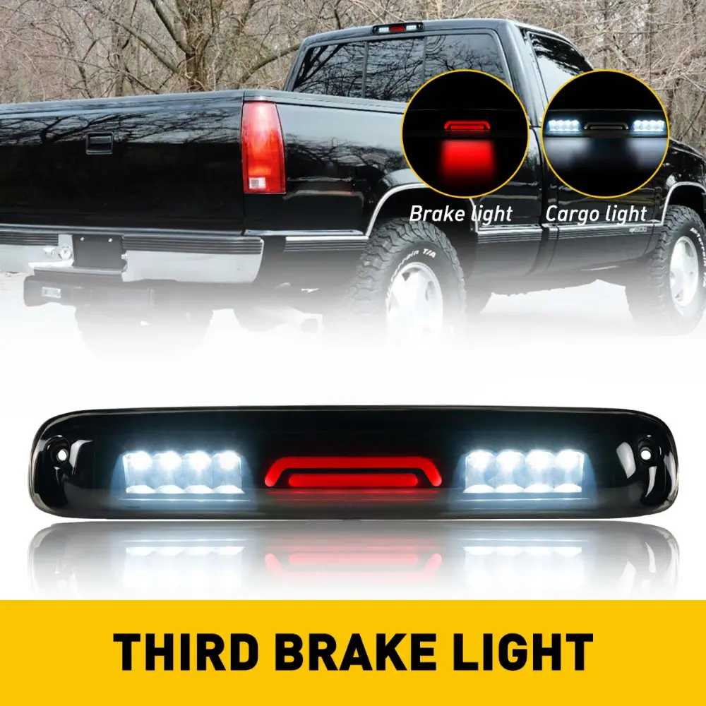 AUTOONE LED Brake/Cargo Tail Light - Vehicle & Truck Accessories for 1999-2006 Chevy Silverado 1500/2500/3500, Chevy/GMC Trucks Dual Lighting Component, Vehicle Accessories, Abs Shell