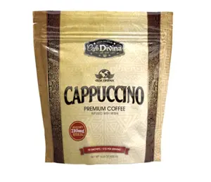 Cafe Divina Cappuccino Premium Coffee Infused with Reishi 210 mg. 20 Sachets