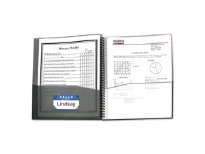 C-Line Eight-Pocket Portfolio Polypropylene 8 1/2 x 11 Smoke 33081