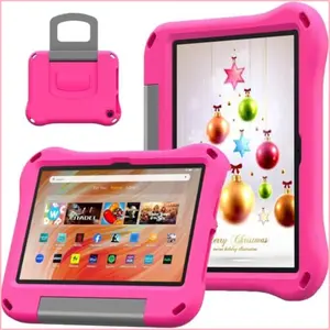 HD 10 Tablet Case,Fire Case for Kids(13th\/11th Gen, 2023\/2021 Release),Light Weight Shock Proof Convertible Handle Stand Kids Amazon Kindle Fire 10\/Plus\/Kids\/Pro Tablet,Pink