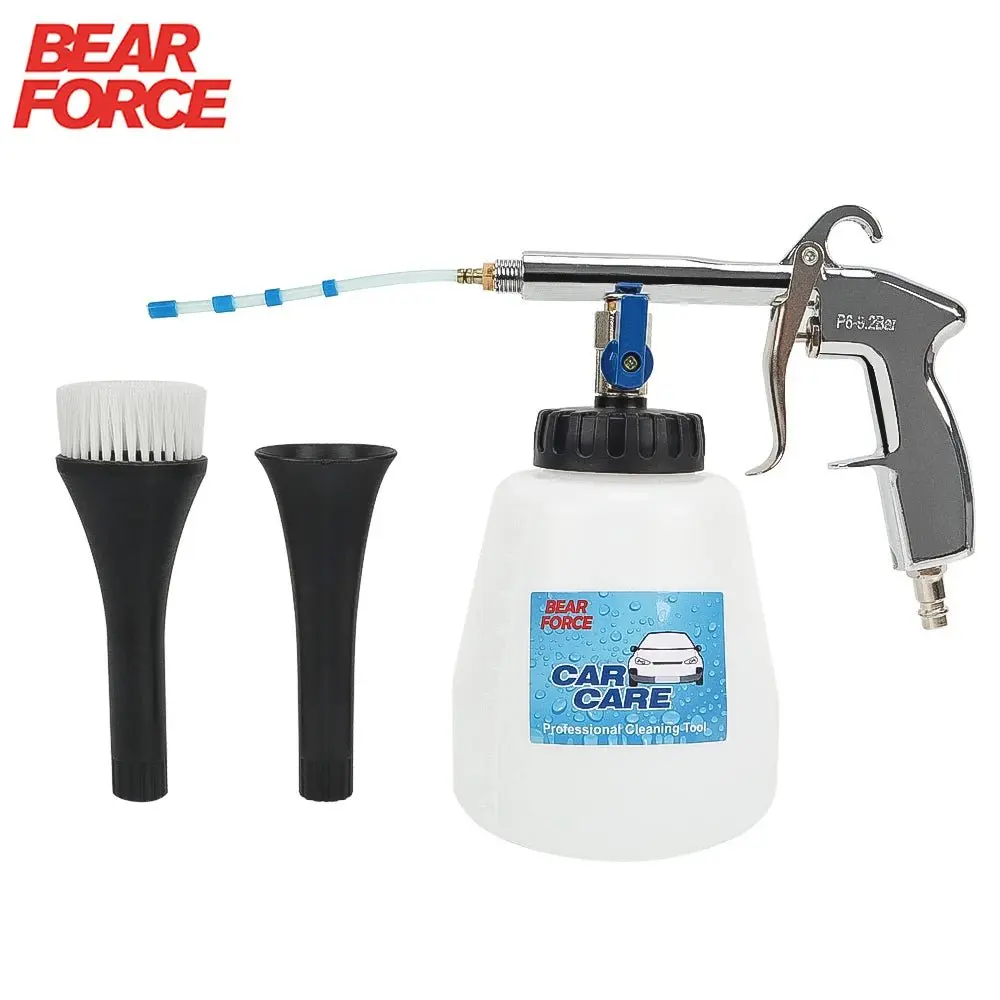 BEAR FORCE Pressure Atomizing Tornado Pneumatic Air Gun - Industrial Automotive Interior Deep Cleaning Power Tool, Airbrush for Leather, Flannel Surfaces