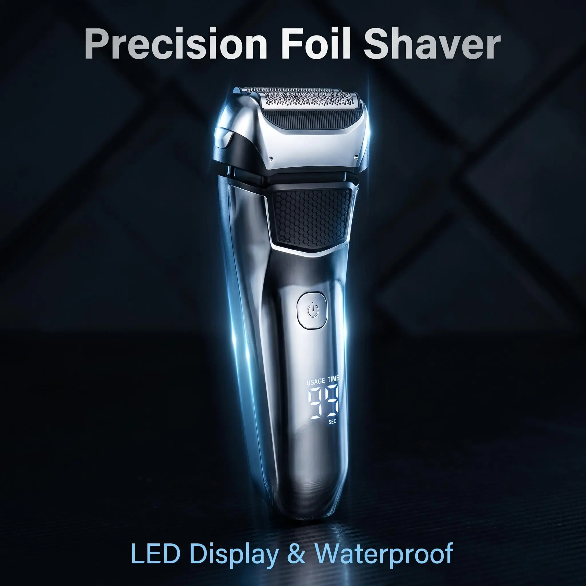 AERCIINC Men's Reciprocating Electric Shaver, LED Digital Display IPX7 Waterproof USB Rechargeable Razor for Home Travel
