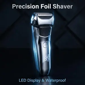 AERCIINC Men's Reciprocating Electric Shaver, LED Digital Display IPX7 Waterproof USB Rechargeable Razor for Home Travel