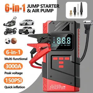 Multifunctional Wireless Car Repair Tool Kit, Includes Air Compressor, Battery Booster, Tire Pressure Monitor, Flashlight, Professional Emergency Rescue