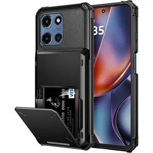 for Moto G 2026/2025 Phone Case, Moto G Play 2026 Case Wallet with Card Holder Dual Layer Heavy Duty Shockproof Drop Protective Hidden Flip 4-Card Slots Slim Pocket Phone Cover for Women Men