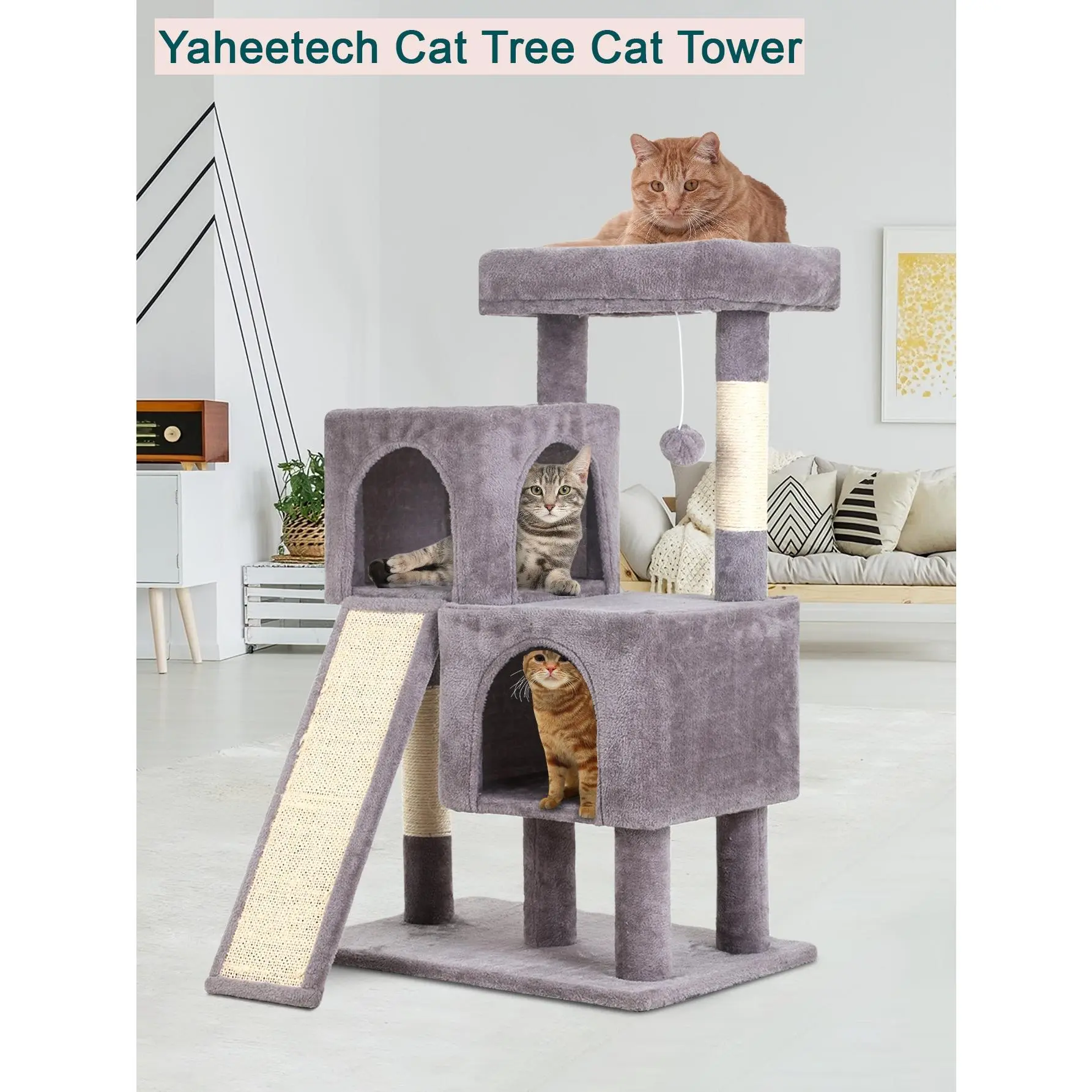 36 Inches Cat Tree For Indoor Cats Cat Tower With Scratching Posts ...
