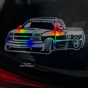 Trokiando Tacuache Truck Decal Sticker - Customizable for Cars, Trucks, SUVs, Glass Doors, Windows, Fridges - Available in Multiple Colors Vehicle Exterior Decoration