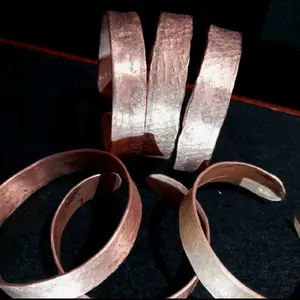 Handmade Solid Copper Bangle Lightweight & Stackable Daily Wear Healing Properties Unique Design Comfortable