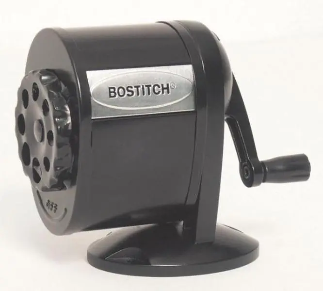 Alvin&Co MPS1 Manual Pencil Sharpener, Auto-Stop Function, Metal Body, Replaceable Blade, Vertical-Horizontal Use, 8 Opening Slots