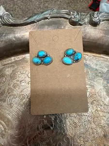 turquoise cluster earrings