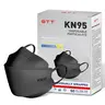 200PCS/4packs 5-Layer, Black KN95 3D Fish-Shaped Face Masks, 95% High Filtration Protection, Individual Packaging, Breathable Disposable Protective Masks, Soft Comfortable Non-Woven Safety Mask for Adults