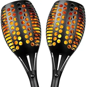 Solar Lights, Waterproof Flickering Flames Torches Lights Outdoor Landscape Decoration Lighting Dusk to Dawn Auto On/Off Security Torch Light for Garden Patio Deck Yard Driveway, 2 Pack