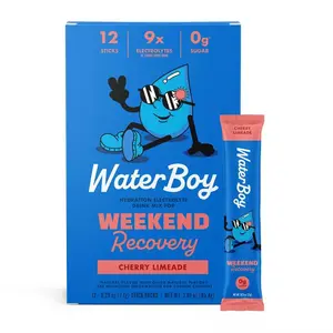 Waterboy Hydration + Weekend Recovery Sports Drink - Cherry Limeade - 0.25oz/12ct