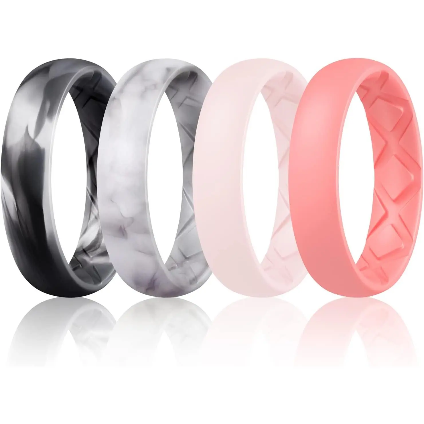 SETC-Black Glamour, Marble, Whitepink, Faint Red