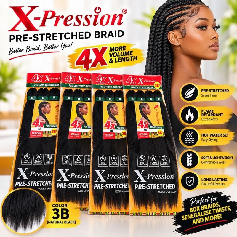 4x x- pression pre-stretched 4 packs