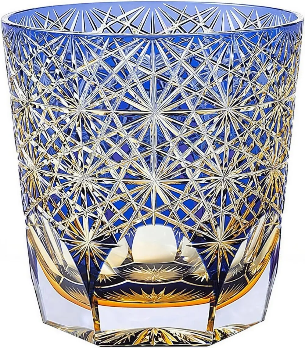9 oz Stylish Hand-Cut Crystal Whiskey Tumbler - Luxury Gift Box-Included Bar Glassware Drinkware, Premium Gift for Men (Summervibes), Cool Gifts For Guys, Gifts For Boyfriends