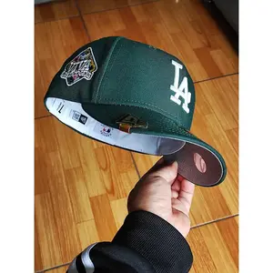 MLB Dodgers Fitted Hat 59FIFTY – Premium Embroidery Logo, Side Patch Accent Detail, Structured Crown Shape, Stylish Urban Streetwear Cap For Casual Outfits