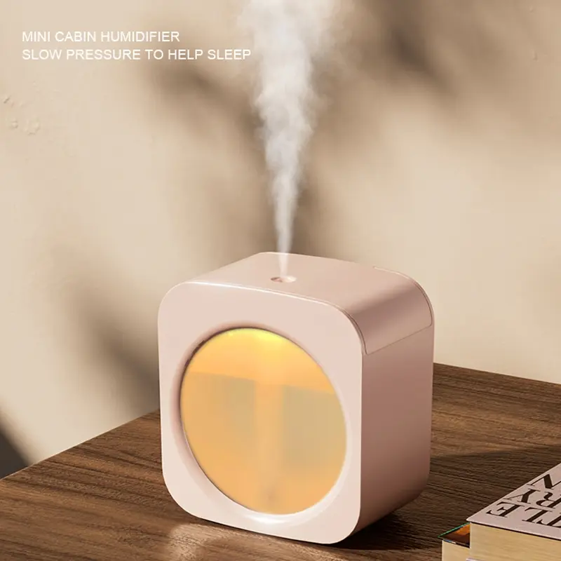 USB Mini Air Humidifier, Portable Home Office Use, Night Light, Suitable for Office Yoga Household, Rechargeable Humidifier, Lithium Ion Battery, 5 Wh Capacity
