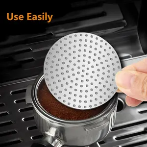 51mm/53mm/58mm Stainless Steel Espresso Puck Screen, Efficient Espresso Extraction, Fits 51mm/53mm/58mm Coffee Portafilter, Reusable Coffee Maker Accessory