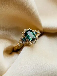 Elegant Artificial  Zircon  Decorated Ring, Fashion Accessories for Women, Trendy All-match & Exquisite Jewelry for Birthday Gift, Elegant Glittering Ring